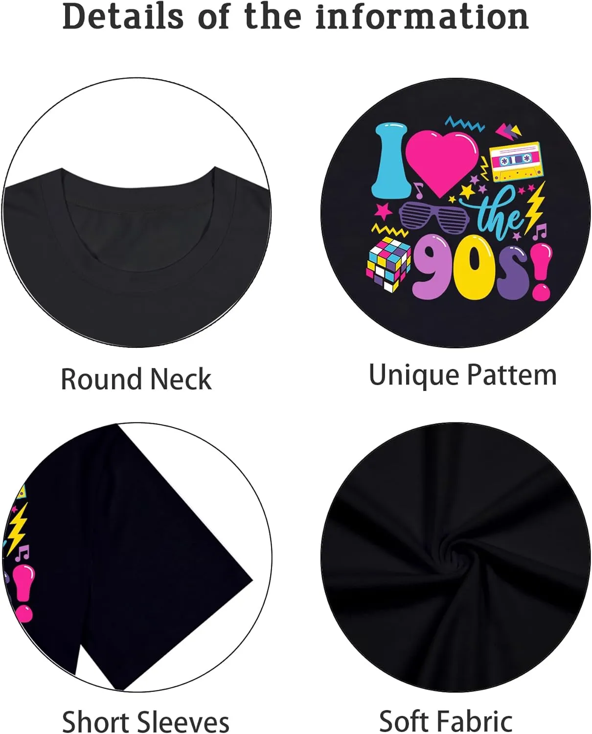 90s Shirts for Women I Love The 90 Tshirts for Girls Themed Style Outfit for Party