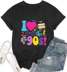 90s Shirts for Women I Love The 90 Tshirts for Girls Themed Style Outfit for Party
