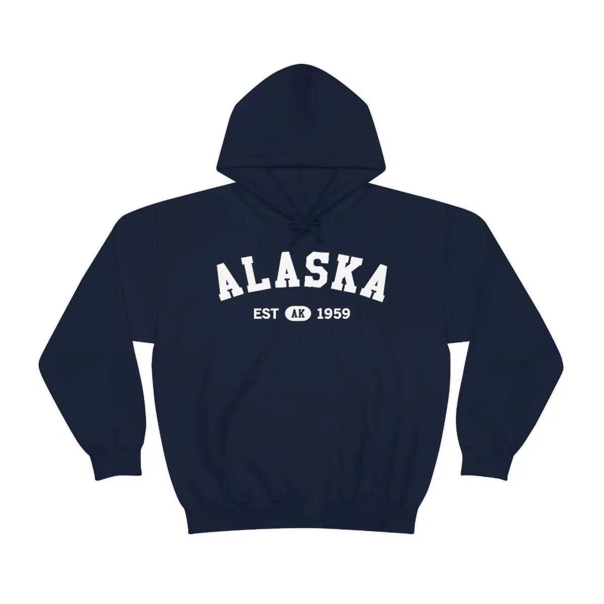 Alaska AK State Hoodie, I Love Retro Vintage Home Pride Travel Souvenir USA Gifts Cruise Pullover Men Women Hooded Sweatshirt