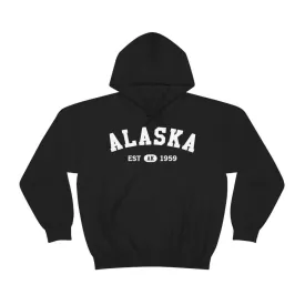 Alaska AK State Hoodie, I Love Retro Vintage Home Pride Travel Souvenir USA Gifts Cruise Pullover Men Women Hooded Sweatshirt