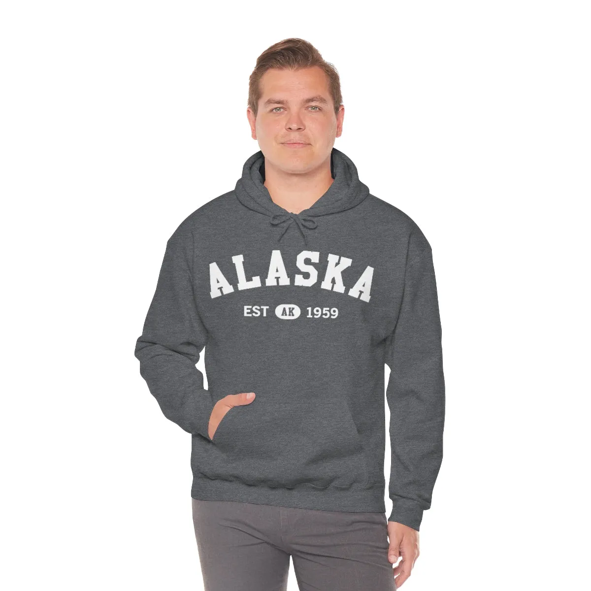 Alaska AK State Hoodie, I Love Retro Vintage Home Pride Travel Souvenir USA Gifts Cruise Pullover Men Women Hooded Sweatshirt