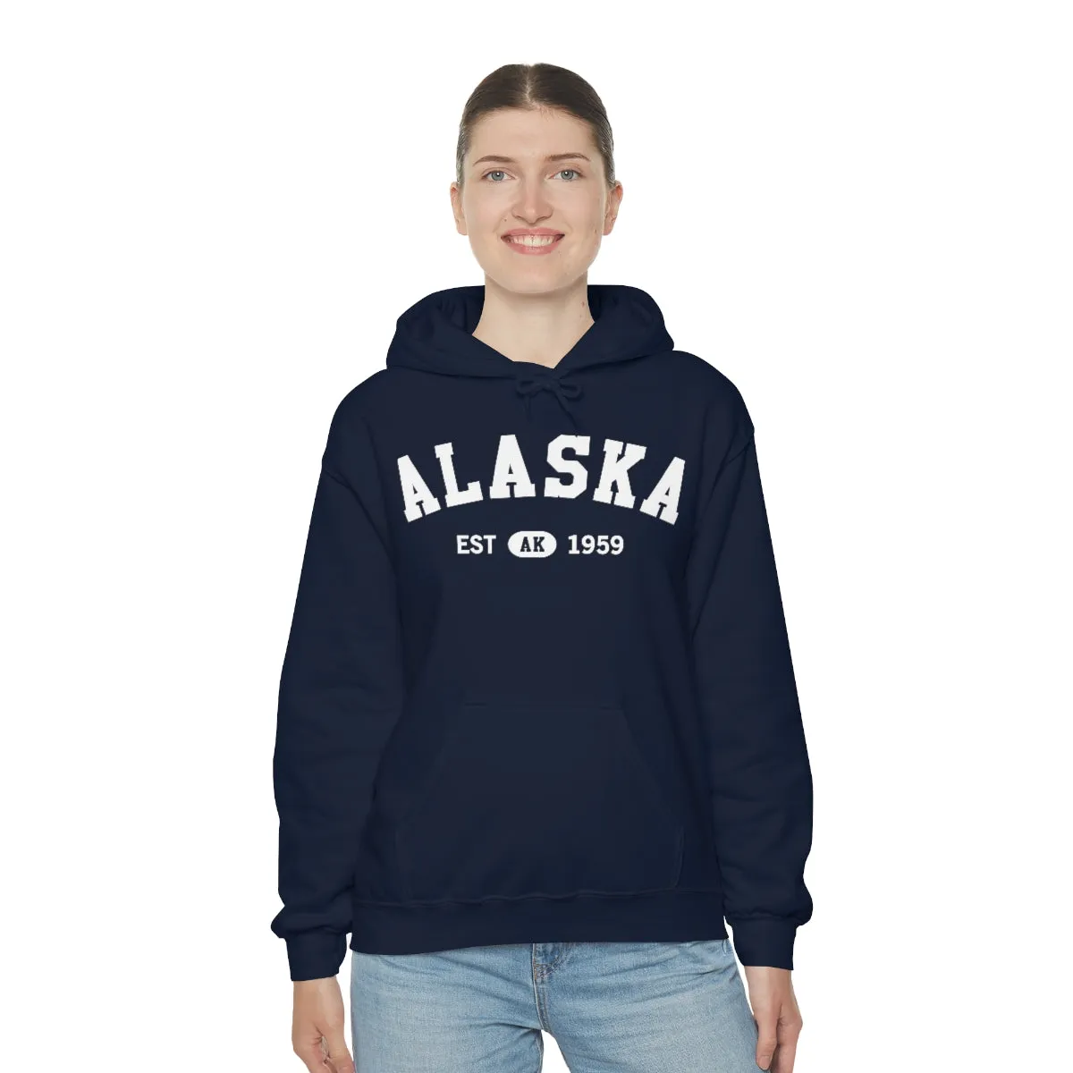 Alaska AK State Hoodie, I Love Retro Vintage Home Pride Travel Souvenir USA Gifts Cruise Pullover Men Women Hooded Sweatshirt