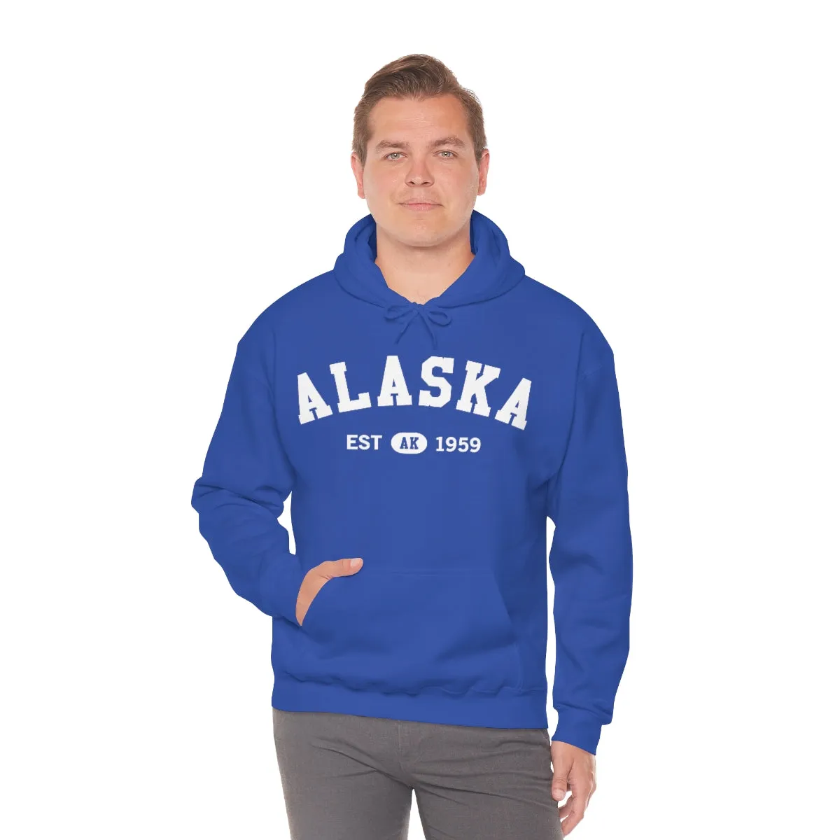 Alaska AK State Hoodie, I Love Retro Vintage Home Pride Travel Souvenir USA Gifts Cruise Pullover Men Women Hooded Sweatshirt