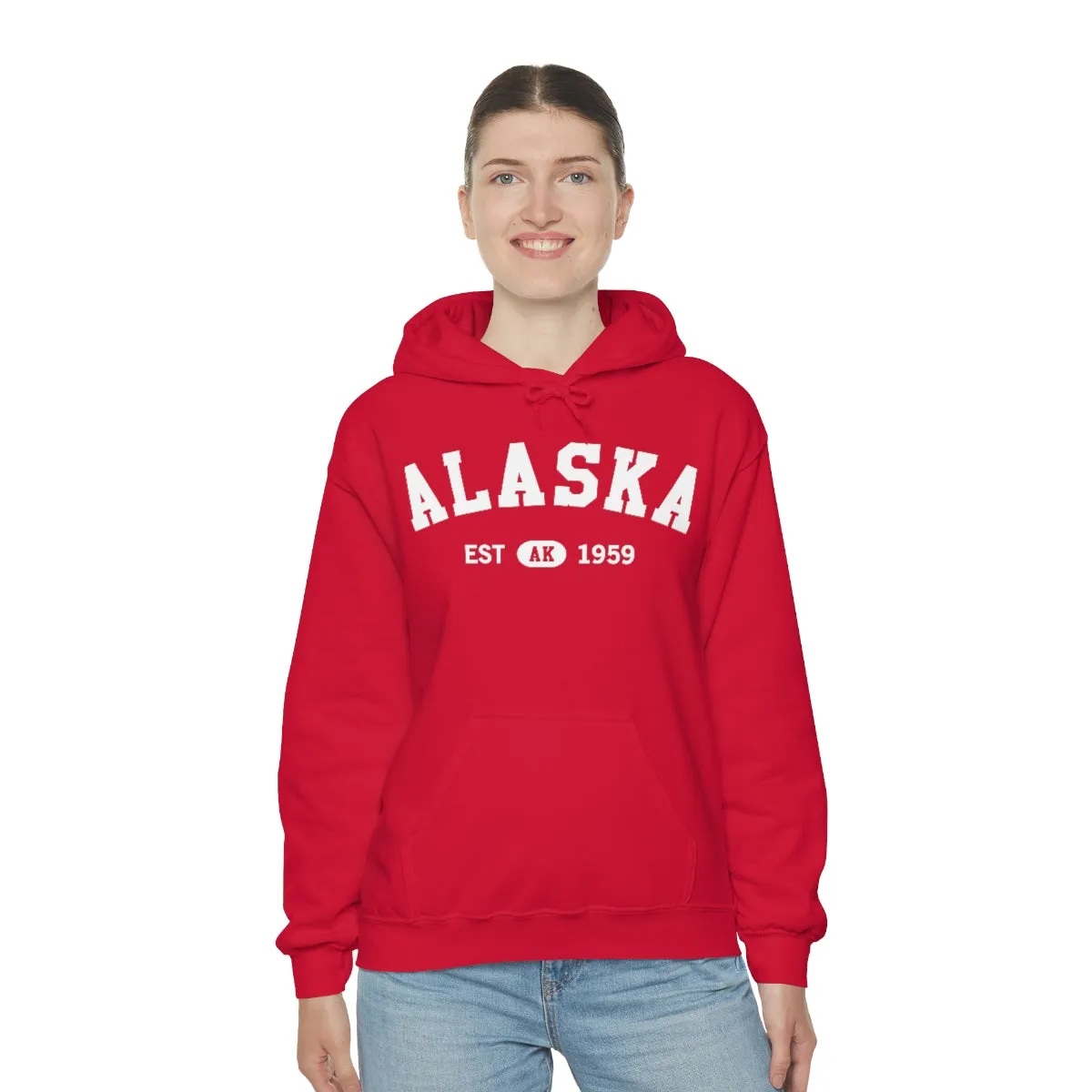 Alaska AK State Hoodie, I Love Retro Vintage Home Pride Travel Souvenir USA Gifts Cruise Pullover Men Women Hooded Sweatshirt