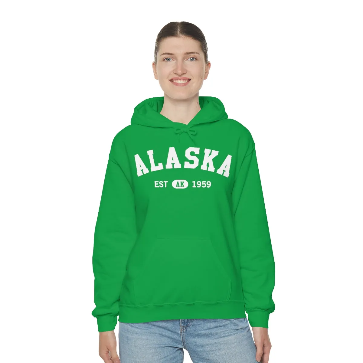 Alaska AK State Hoodie, I Love Retro Vintage Home Pride Travel Souvenir USA Gifts Cruise Pullover Men Women Hooded Sweatshirt