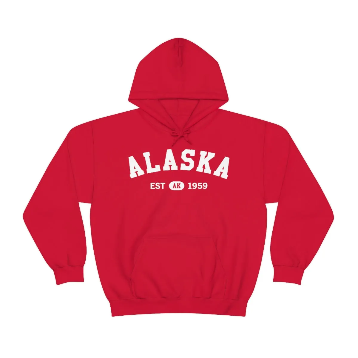 Alaska AK State Hoodie, I Love Retro Vintage Home Pride Travel Souvenir USA Gifts Cruise Pullover Men Women Hooded Sweatshirt