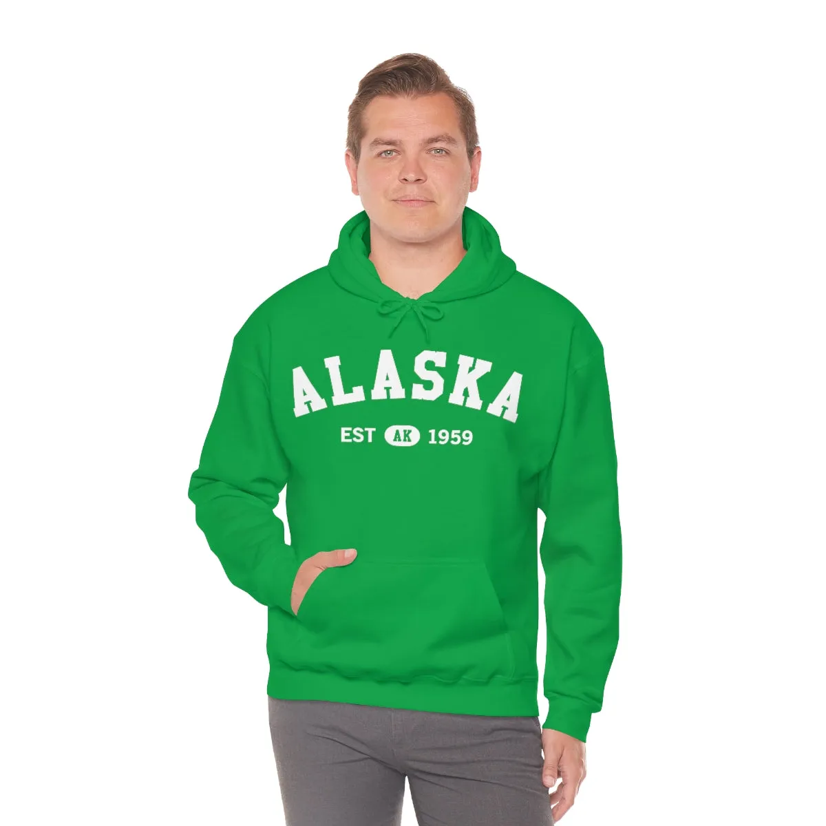 Alaska AK State Hoodie, I Love Retro Vintage Home Pride Travel Souvenir USA Gifts Cruise Pullover Men Women Hooded Sweatshirt