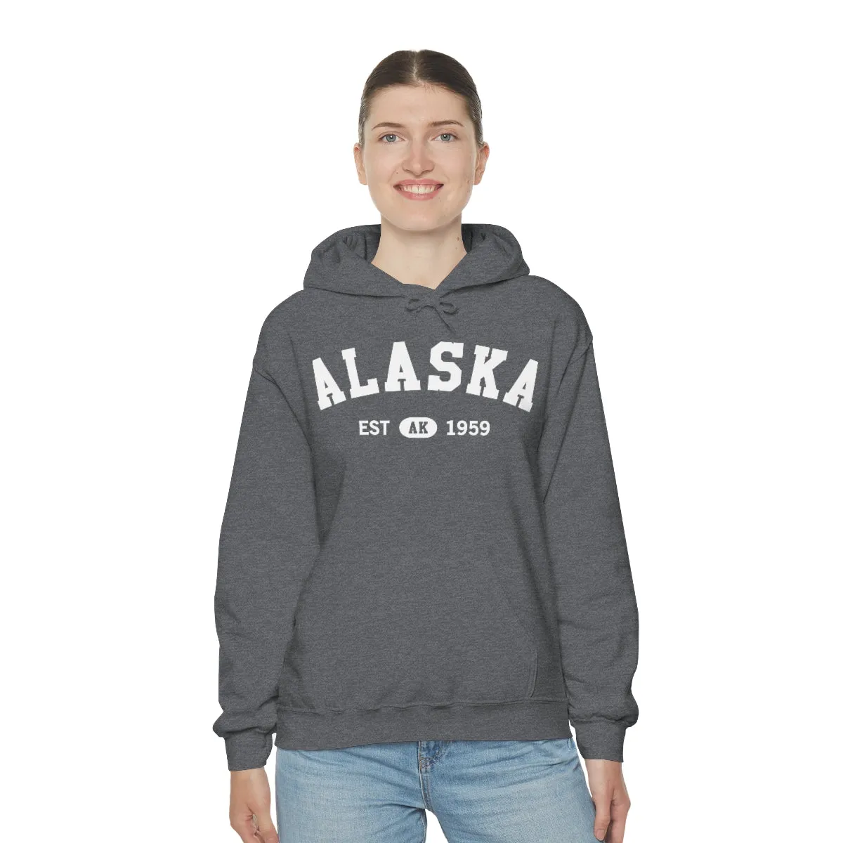 Alaska AK State Hoodie, I Love Retro Vintage Home Pride Travel Souvenir USA Gifts Cruise Pullover Men Women Hooded Sweatshirt