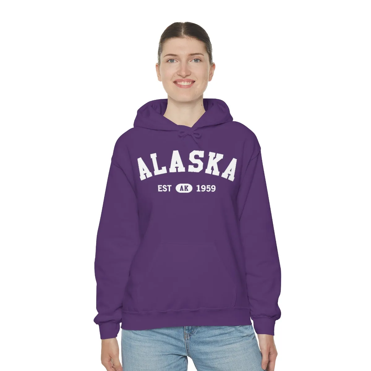 Alaska AK State Hoodie, I Love Retro Vintage Home Pride Travel Souvenir USA Gifts Cruise Pullover Men Women Hooded Sweatshirt