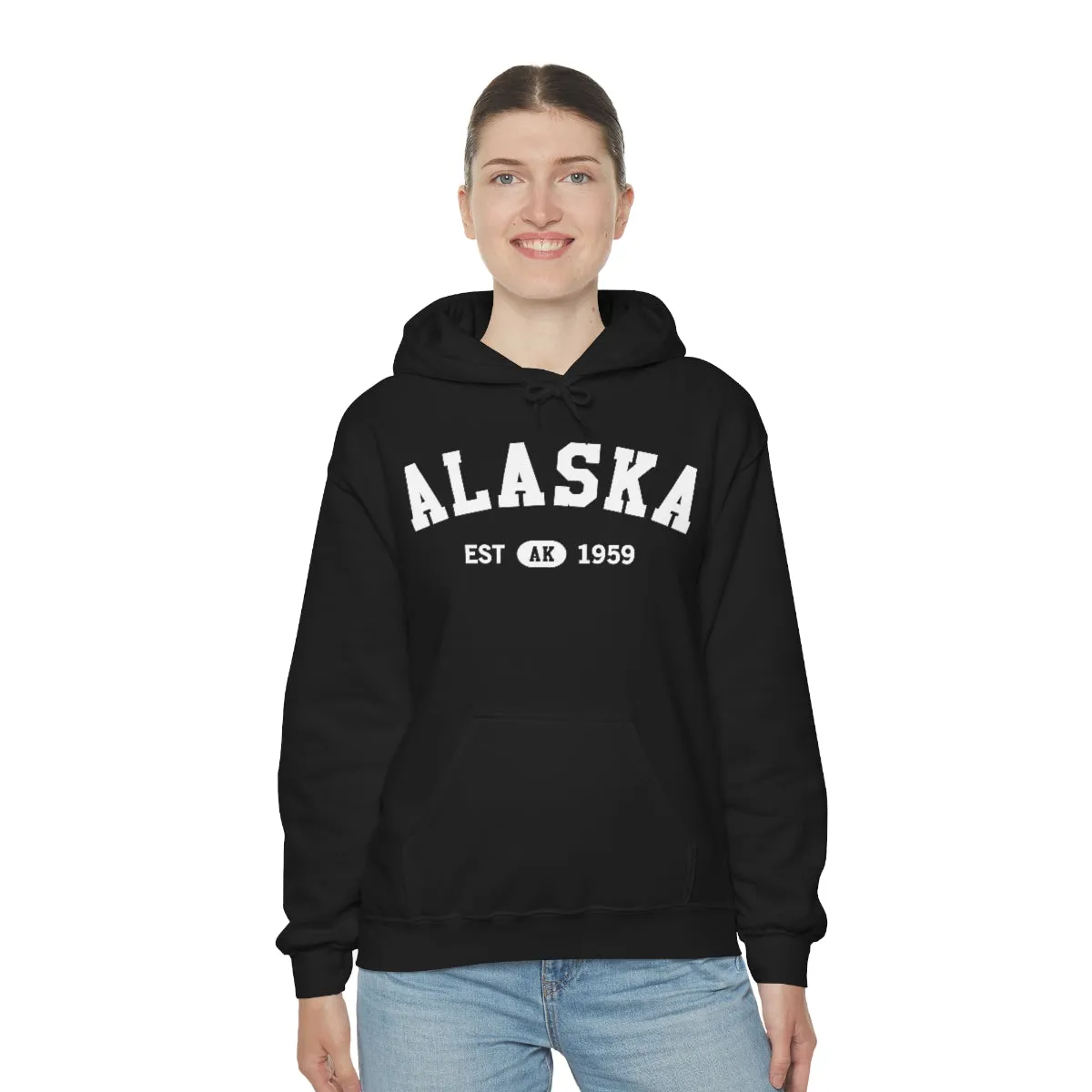 Alaska AK State Hoodie, I Love Retro Vintage Home Pride Travel Souvenir USA Gifts Cruise Pullover Men Women Hooded Sweatshirt