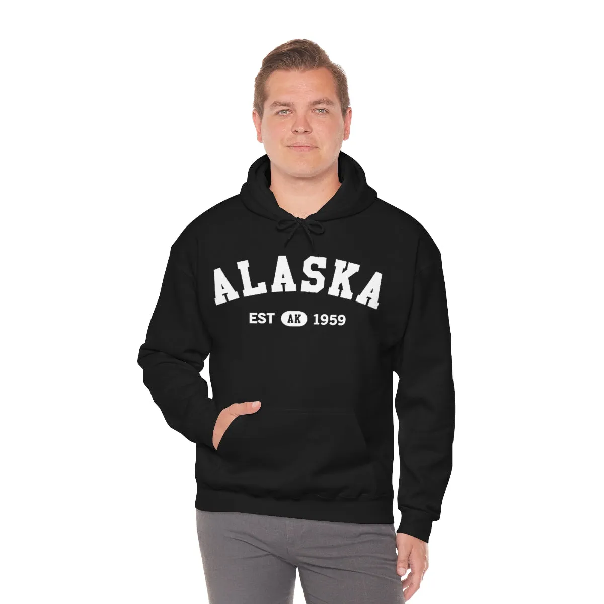 Alaska AK State Hoodie, I Love Retro Vintage Home Pride Travel Souvenir USA Gifts Cruise Pullover Men Women Hooded Sweatshirt