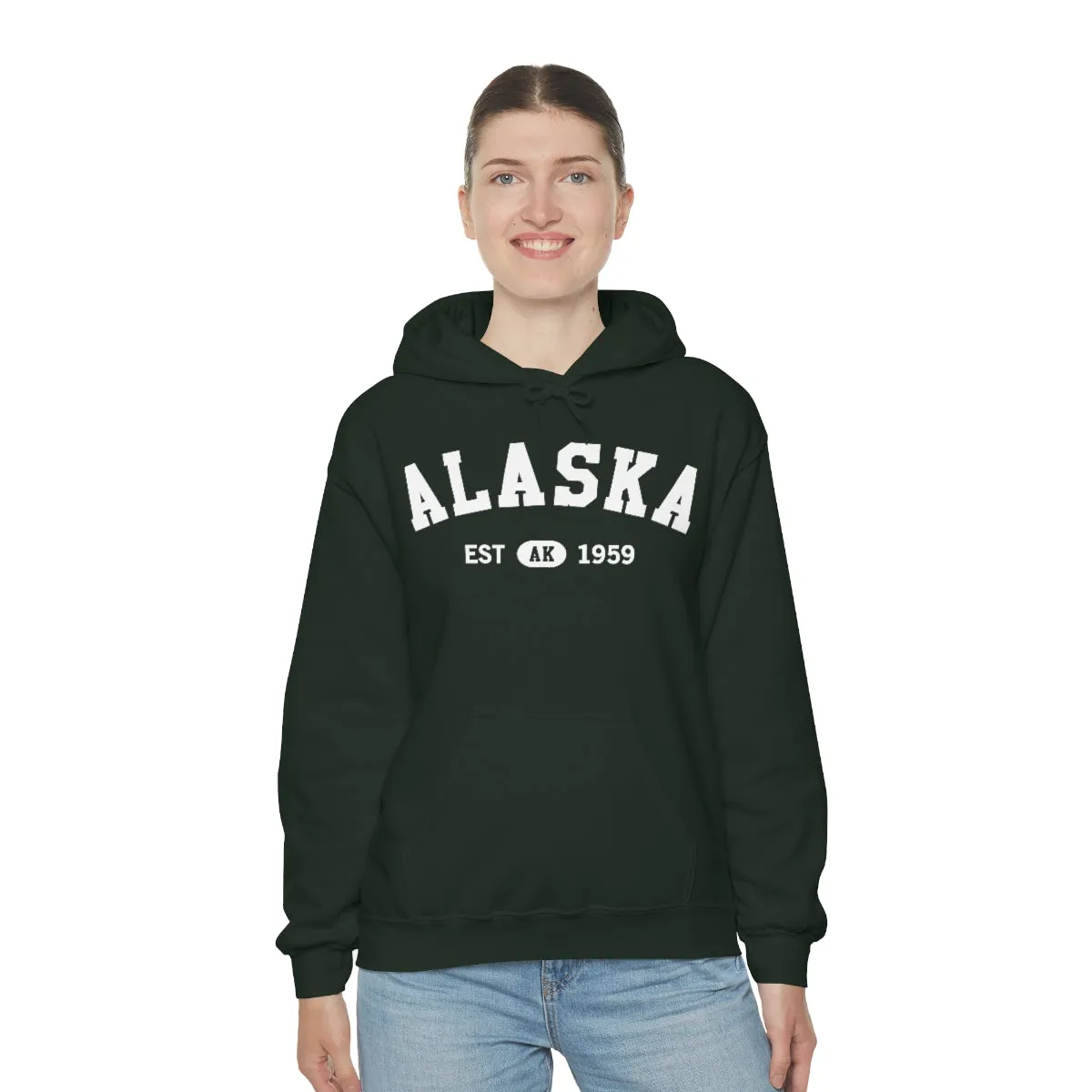 Alaska AK State Hoodie, I Love Retro Vintage Home Pride Travel Souvenir USA Gifts Cruise Pullover Men Women Hooded Sweatshirt