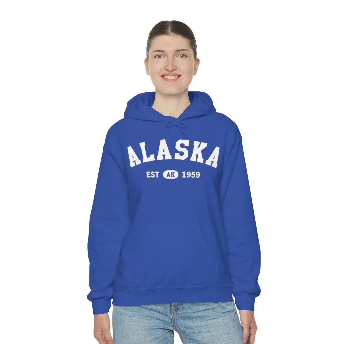Alaska AK State Hoodie, I Love Retro Vintage Home Pride Travel Souvenir USA Gifts Cruise Pullover Men Women Hooded Sweatshirt