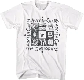Alice in Chains T Shirt Multi Album Art Mens Short Sleeve T Shirts 90s Music Vintage Style Graphic Tees