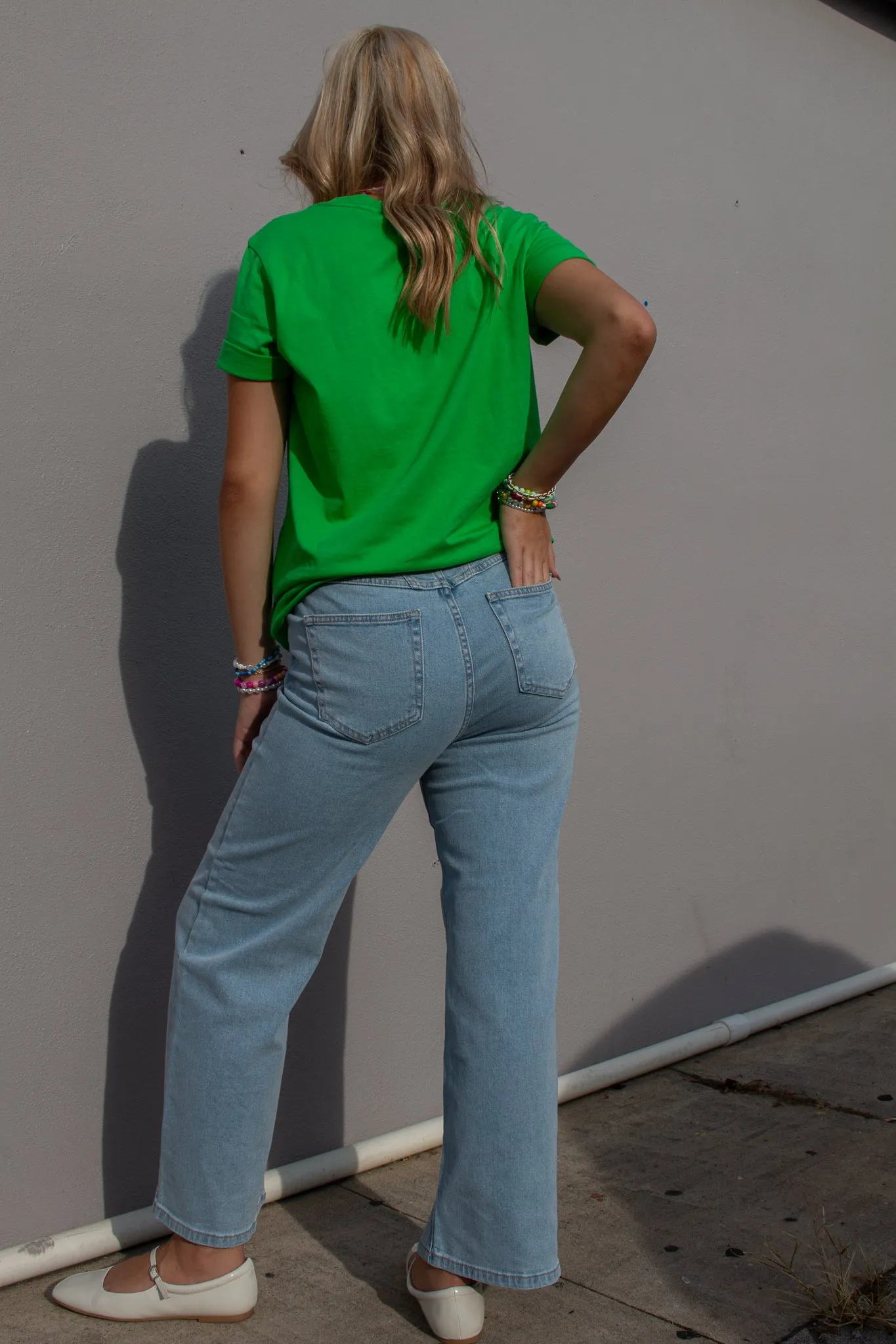 Asher Wide Leg Denim Jeans Light Wash