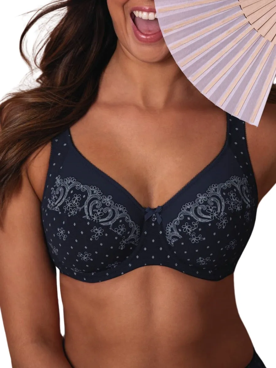 Belvedere Underwired Comfort Bra - Deep Blue