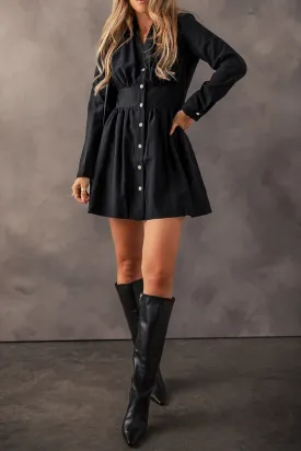 Black Dress with Empire Waistline