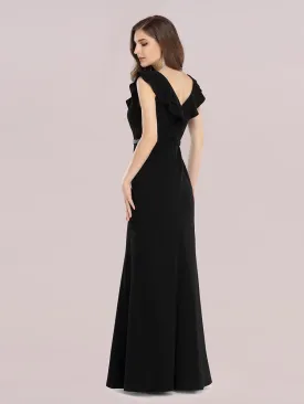 Black Mini Dress with Smocked Back