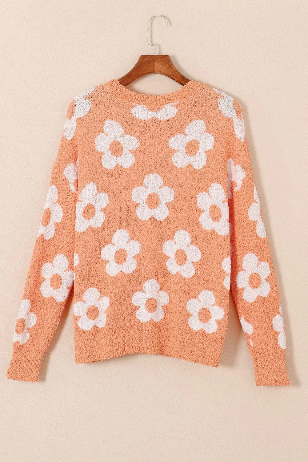 Casual Knit Sweater with Hearts