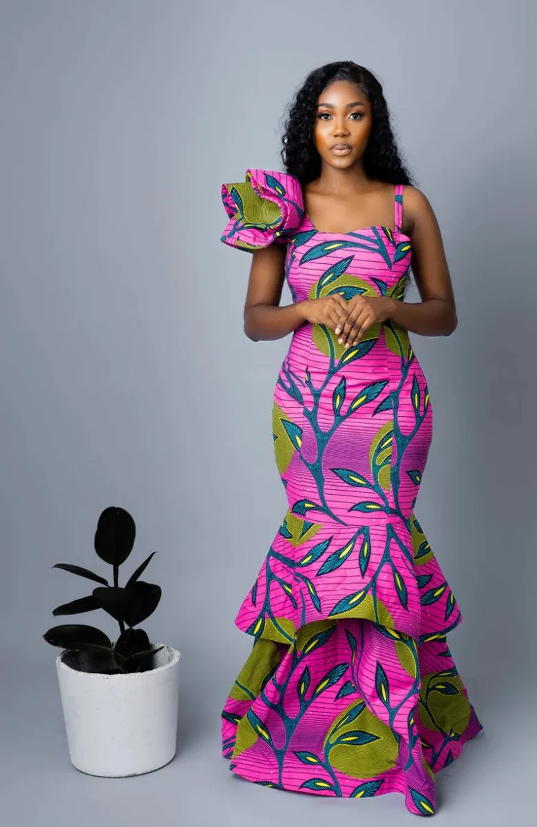 Chic African Habiti Dress | Kente & Ankara Evening Wear | African Fashion