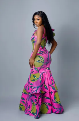 Chic African Habiti Dress | Kente & Ankara Evening Wear | African Fashion