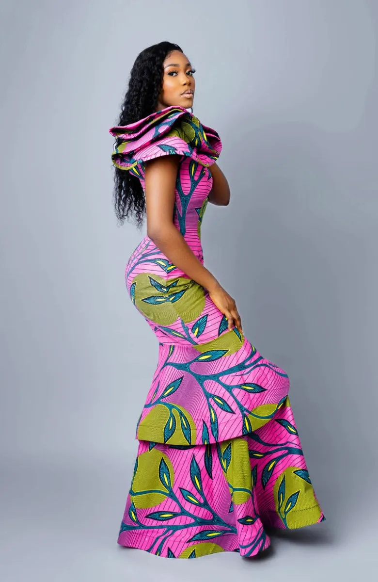 Chic African Habiti Dress | Kente & Ankara Evening Wear | African Fashion