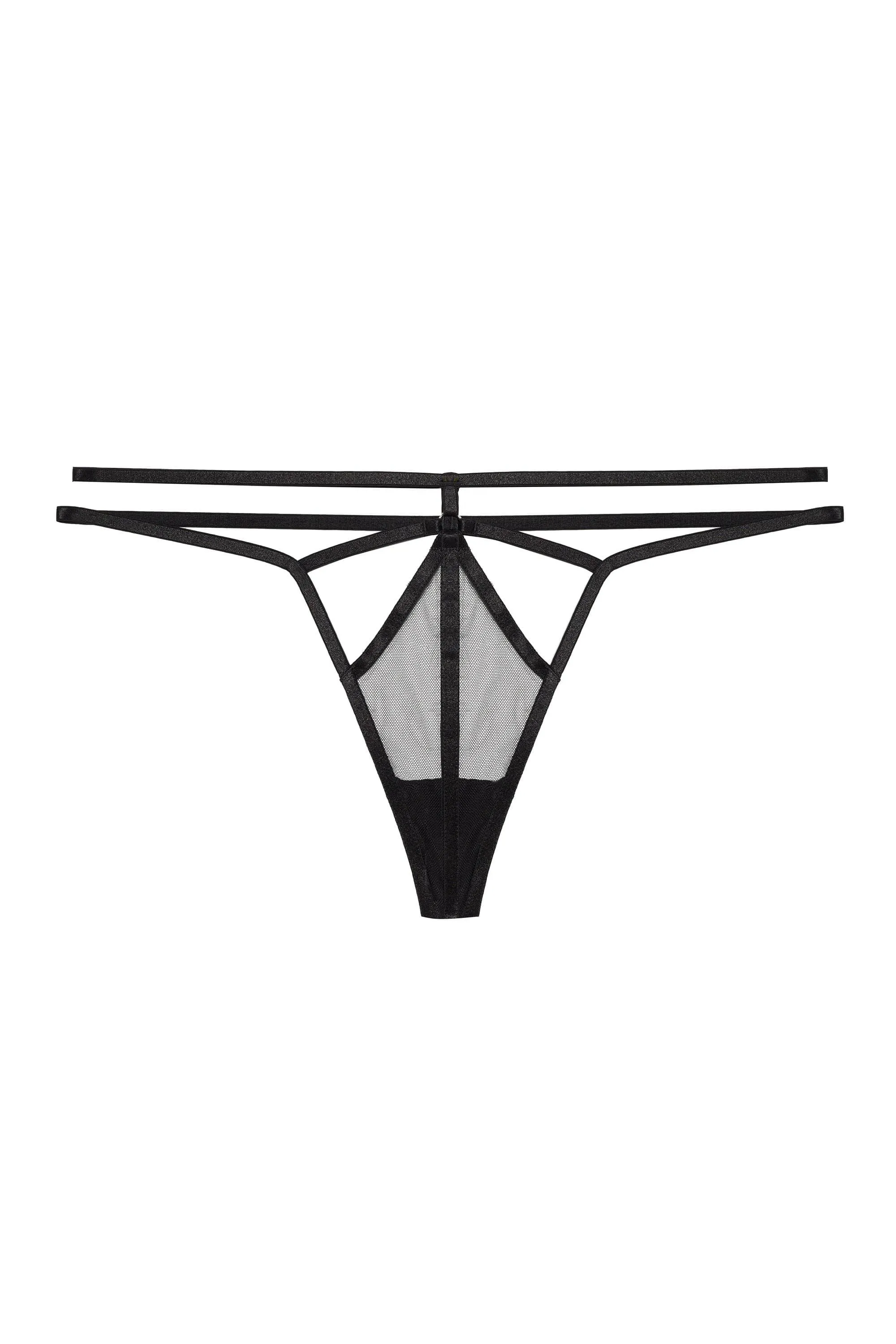 Everleigh Black Open Ring Thong