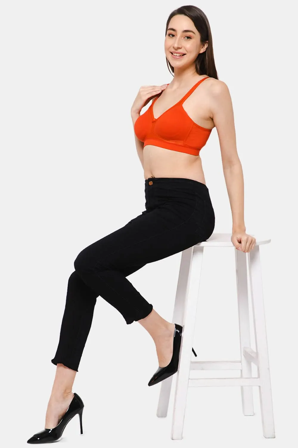 Full Coverage Non-Padded Non-Wired Intimacy T-Shirt Saree Bra - DEF F