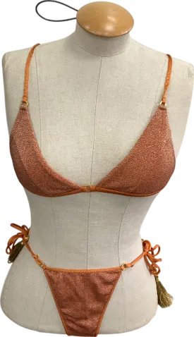 hanne bloch Orange Glitter Bikini UK S
