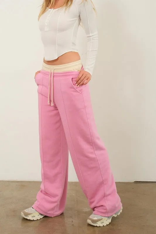 High-Waist Drawstring Pants