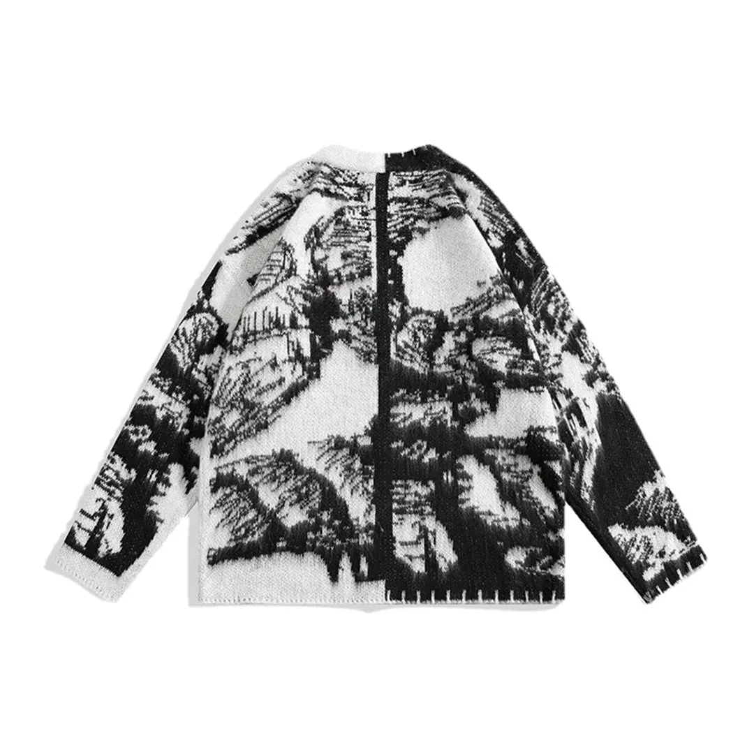 Knitted Graffiti Cardigan
