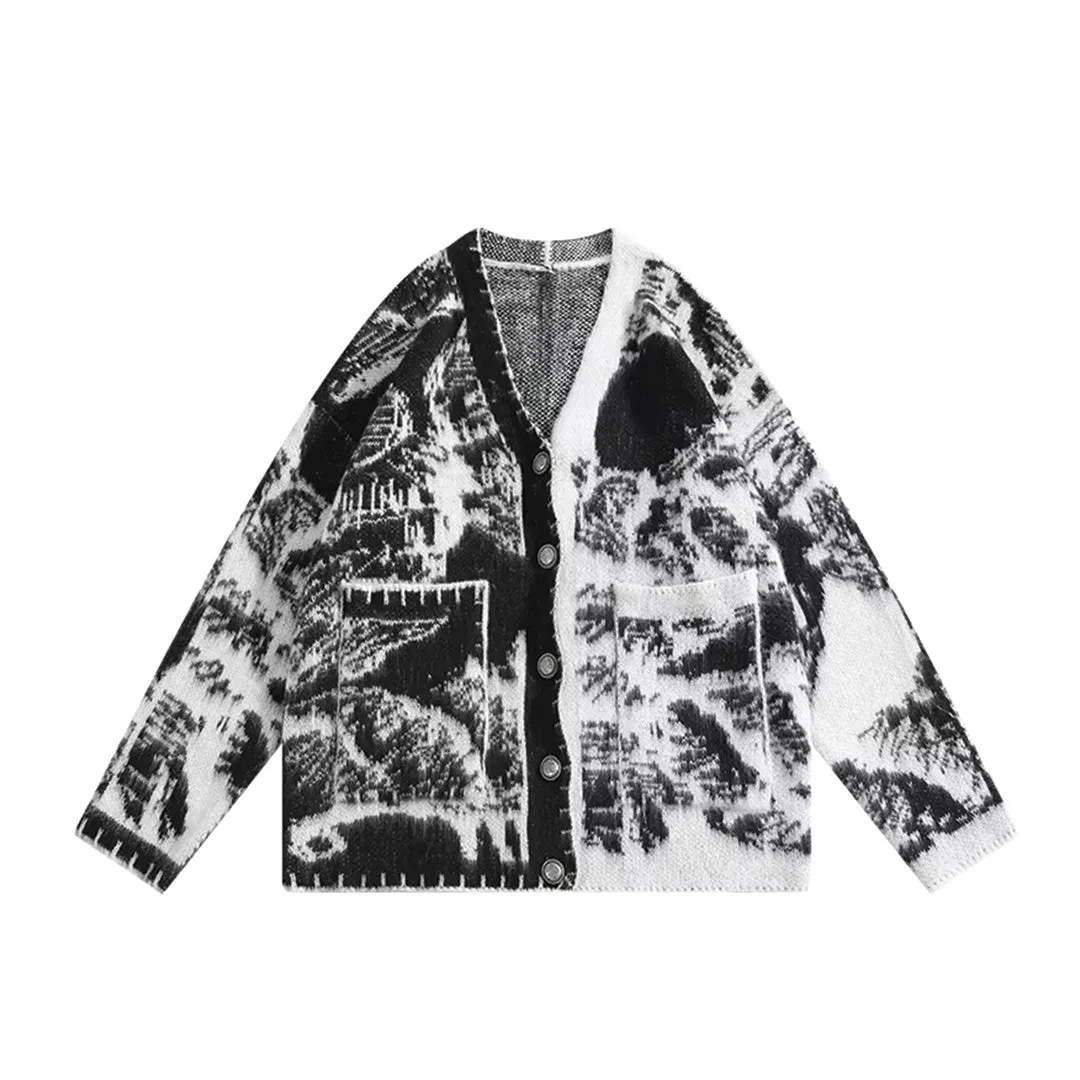 Knitted Graffiti Cardigan