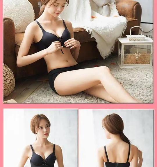 Lace Push Up Bra For Figure Maintain - Wide Strip - Black Double Padded Bra