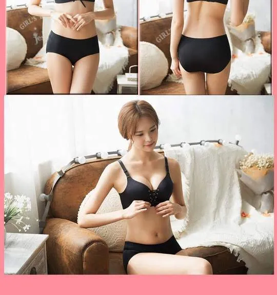 Lace Push Up Bra For Figure Maintain - Wide Strip - Black Double Padded Bra