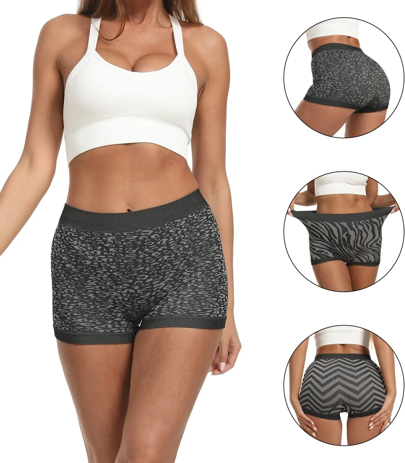 LALESTE Women's Boyshort Underwear Full Coverage Seamless Panties Soft Stretch Boxer Briefs 5 Packs