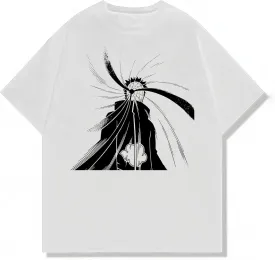 Naruto Shippuden, Itachi Uchiha, Anime Ninja Silhouette Tee, Unisex Vintage Y2K Oversized Graphic T-Shirt, Streetwear Style