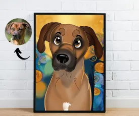 Personalized Disney Style Cartoon Style Dog and Cat Portrait from Photo, Custom Pet Portrait, Custom Dogs and Cats Illustration, Wall Decor, Wall Art, Unique Gifts, Dog and Cat Lover Gift, Pet Lover Gift