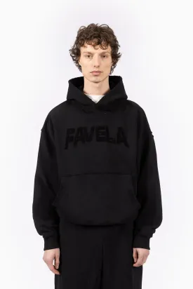 PUFF DISSTRESSED BLACK HOODIE [PRE ORDER]