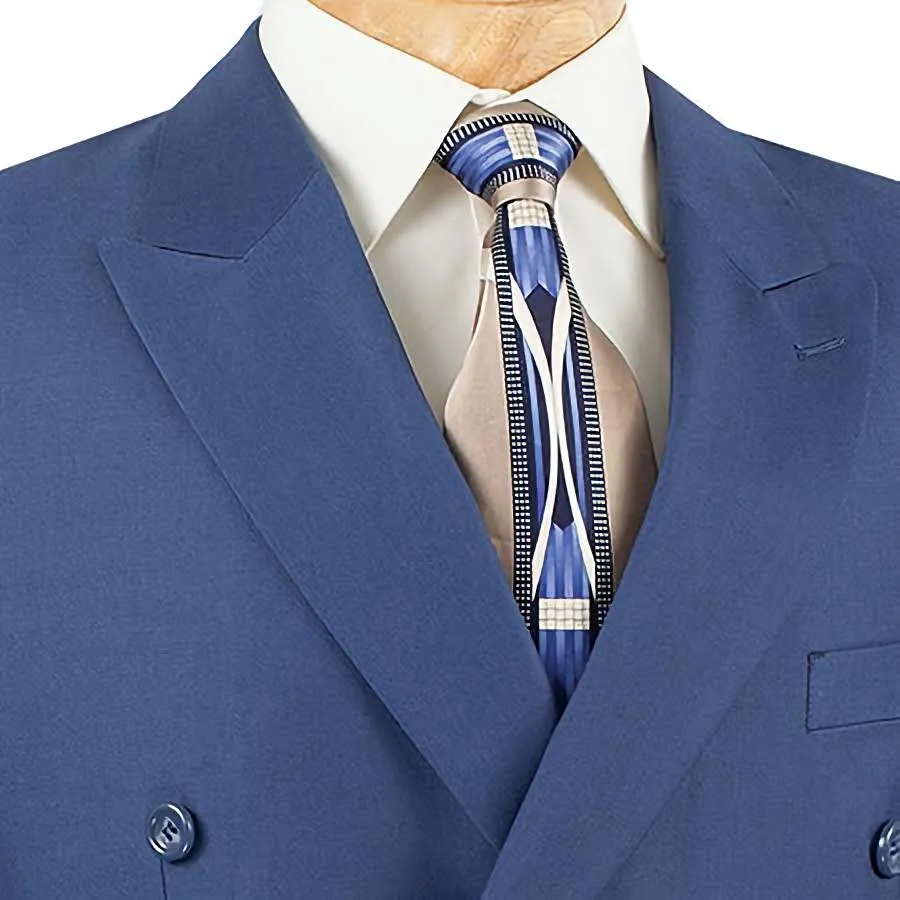 Ram Collection - Double Breasted 2 Piece Suit Regular Fit in Blue