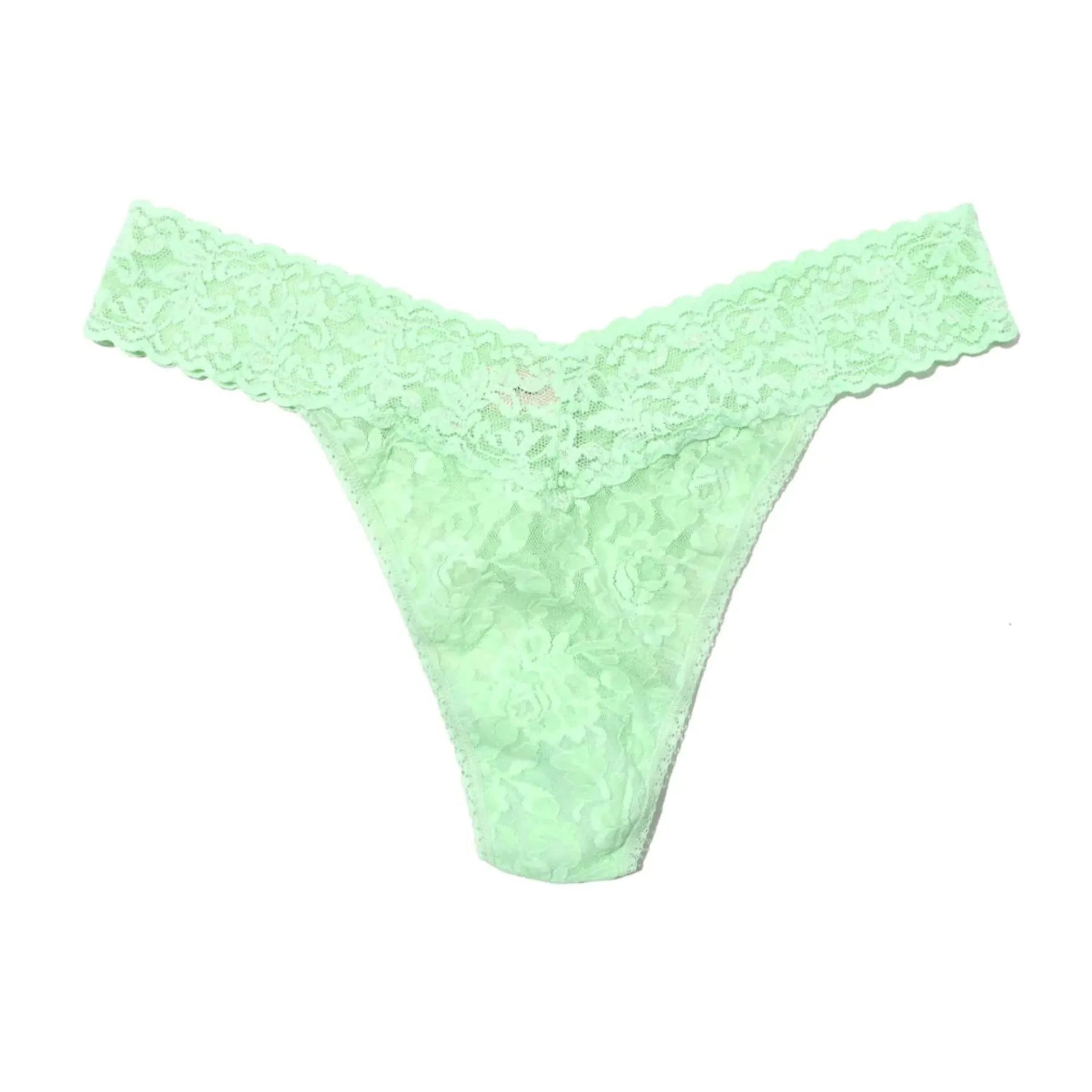 Signature Lace Original Rise Thong 4811 - Starfruit Green