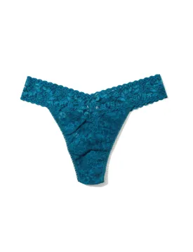 Signature Lace Original Rise Thong, North Pole Green