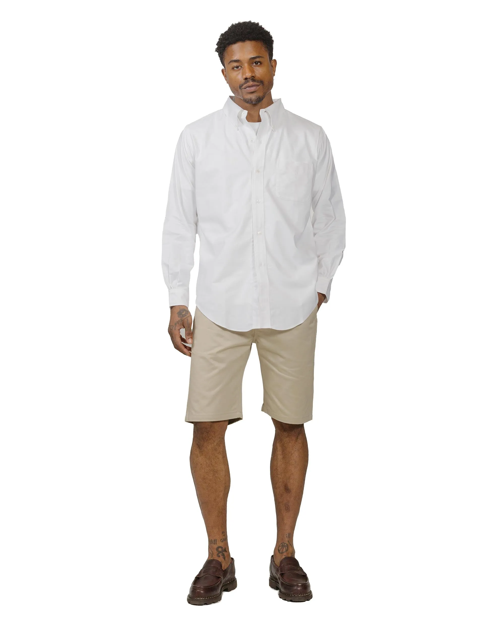 The Real McCoy's MS22008 Joe McCoy Button Down Shirt White