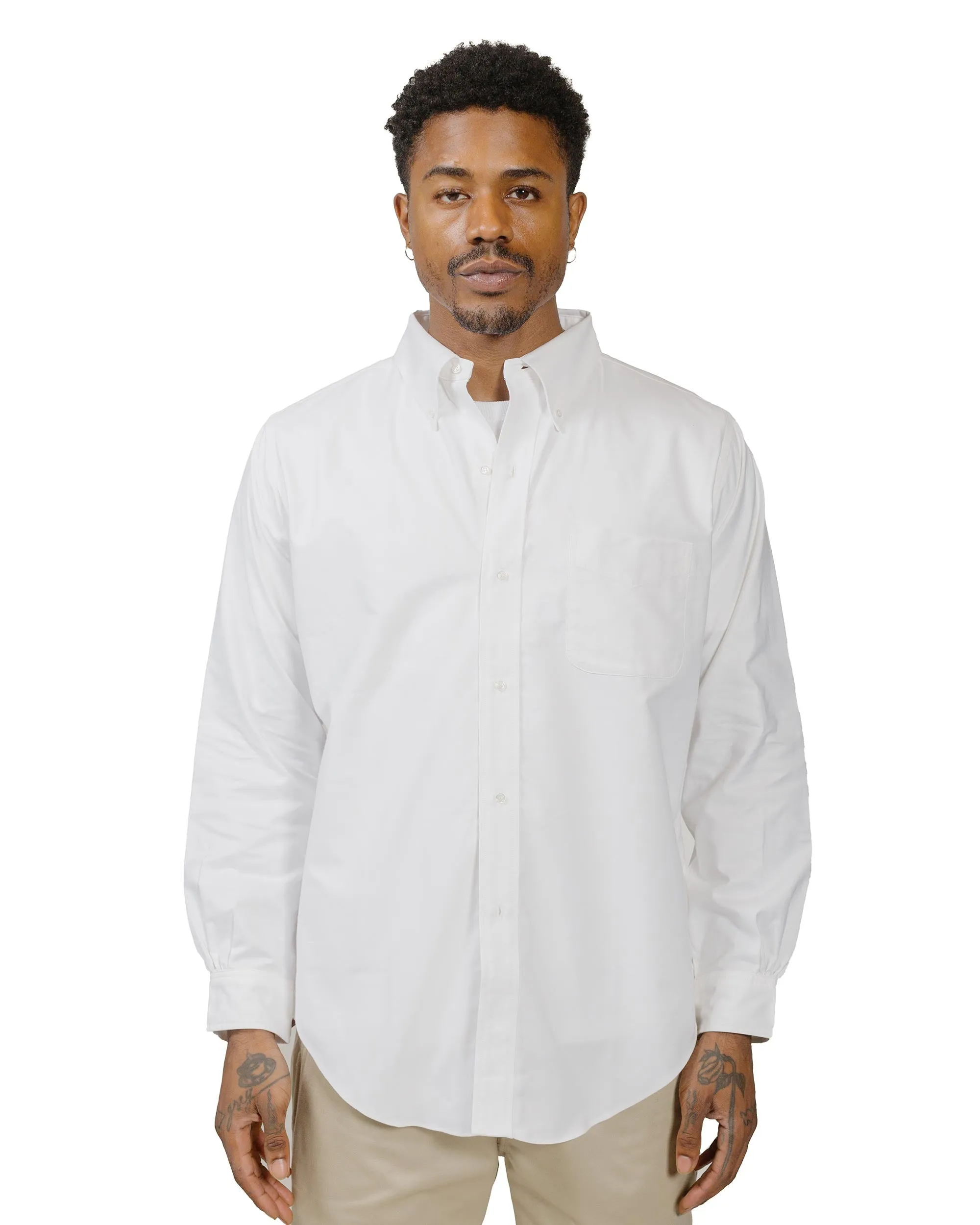 The Real McCoy's MS22008 Joe McCoy Button Down Shirt White