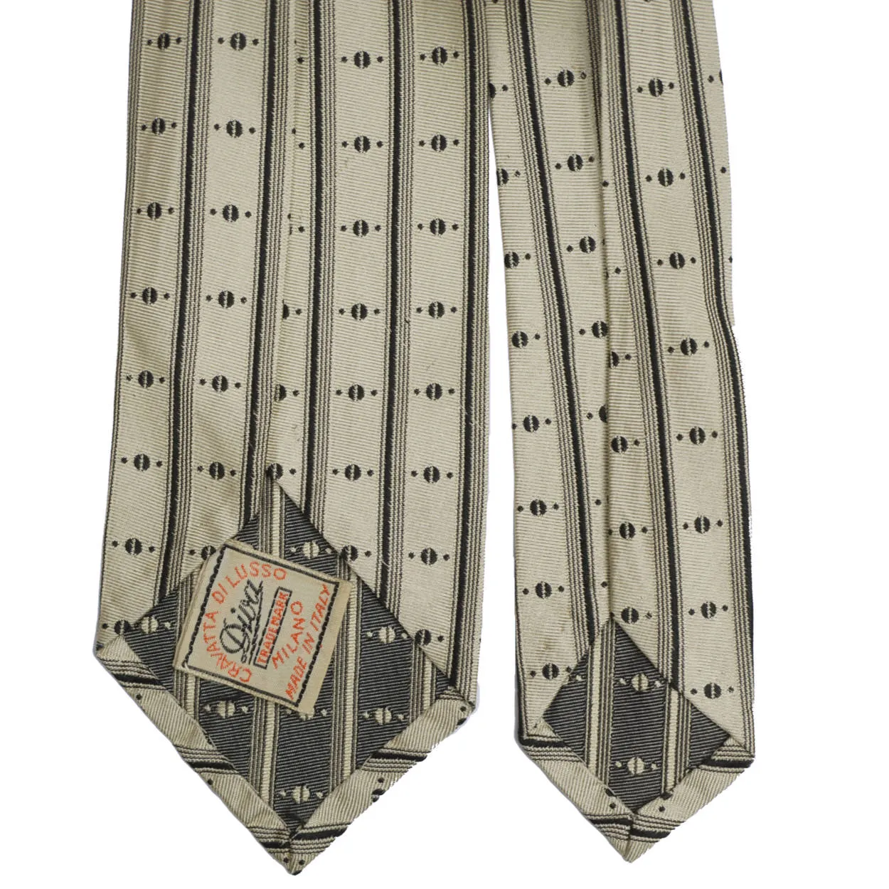 Vintage 1950s Necktie by Diva Milan Mens Woven Silk Tie Made in Italy