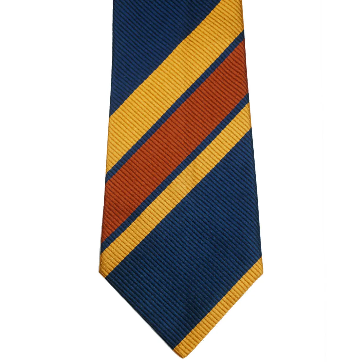 Vintage 1970s Brioni Rome Striped Silk Twill Necktie Mens Tie Made in Italy