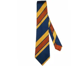 Vintage 1970s Brioni Rome Striped Silk Twill Necktie Mens Tie Made in Italy