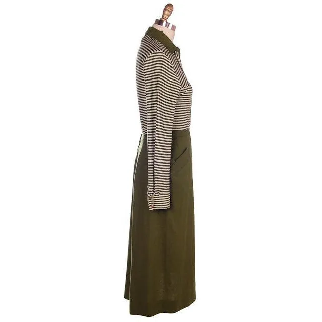 Vintage Knit Top & Matching Skirt Green/White Susan Thomas 1940s New Look 35-26-44