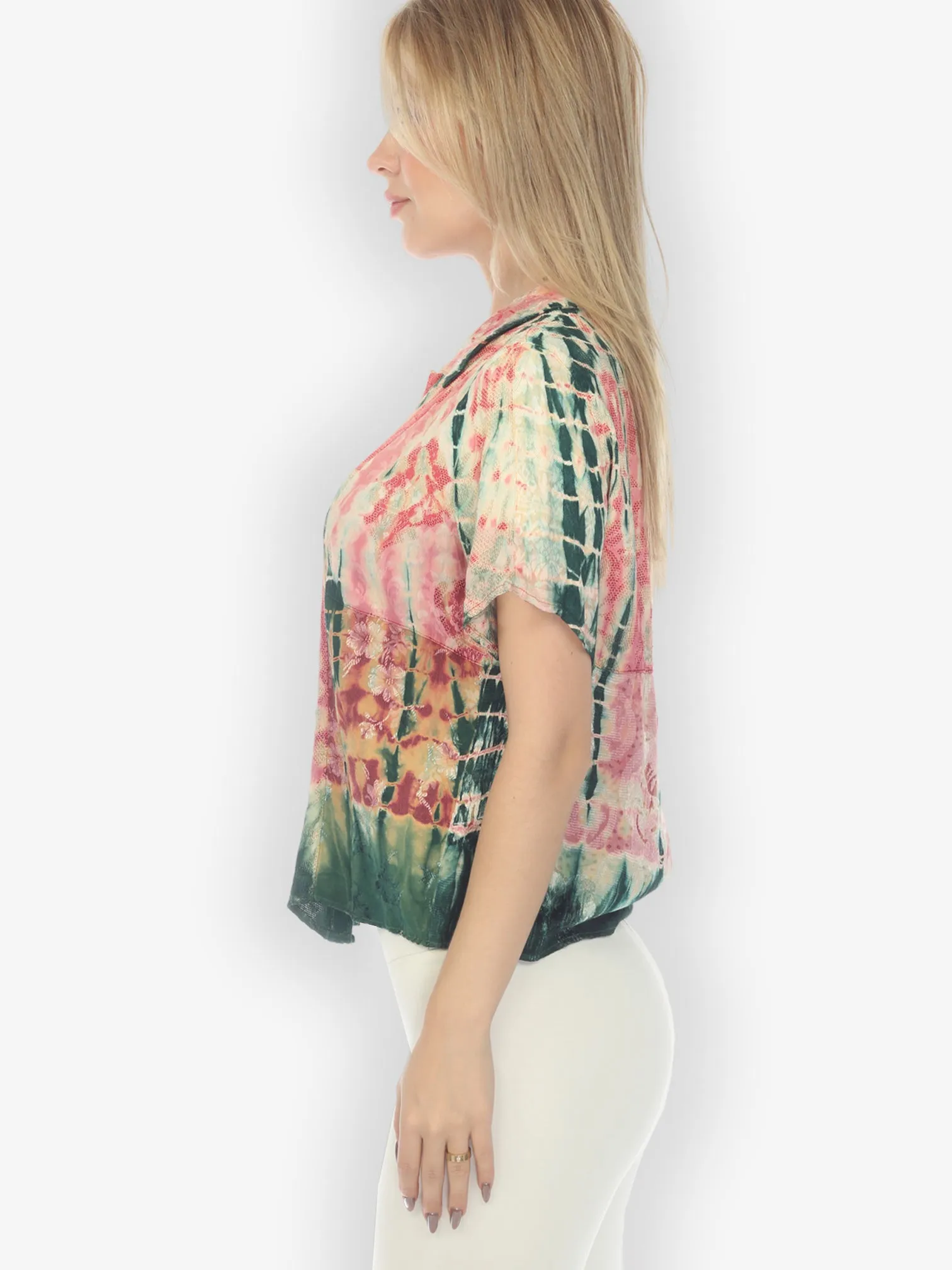 Watermelon Seaweed Bamboo Tie Dye Shirt