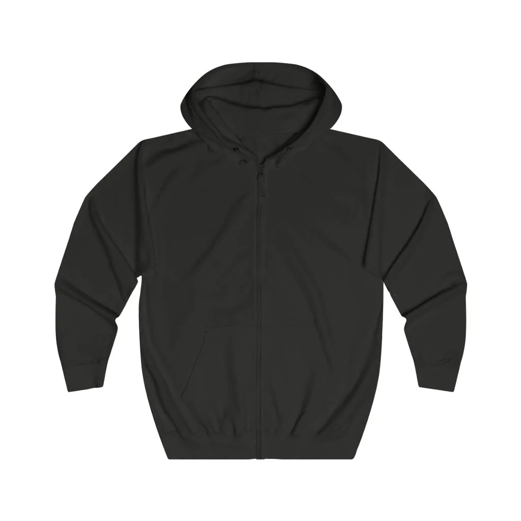 Zip Up Hoodie (Fleece Inside)-Alice in Wonderland 36B Red Series (This design is printed on the back of the hoodie)